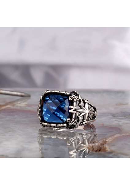 Zirkon Taşlı Pusula Model 925 Ayar Gümüş Erkek Yüzük fiyatları