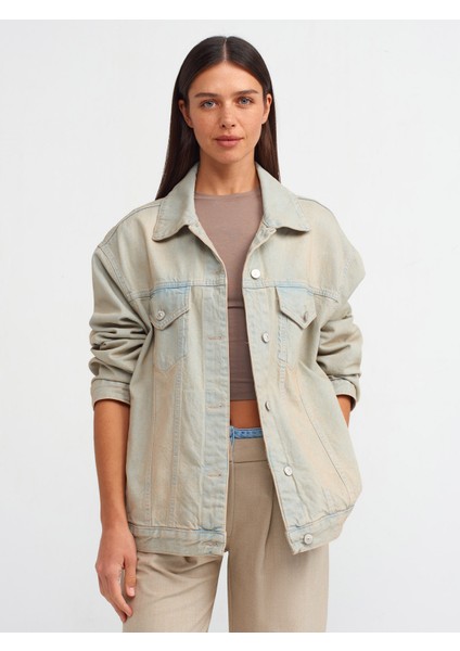 65345 Oversize Tint Yıkama Denim Mont-Tint