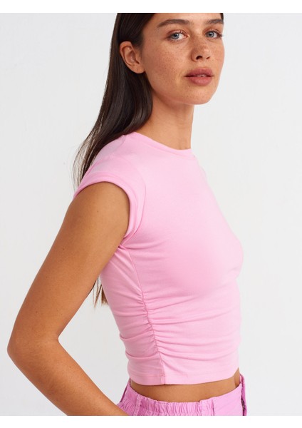 30899 Yanları Büzgü Detaylı Top-Açık Pembe fırsatları