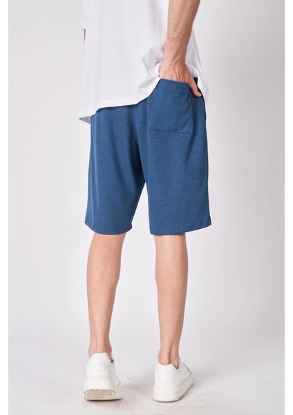 Erkek Dokulu Oversize Bermuda