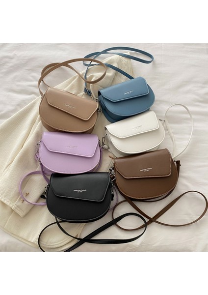 2024 Eyer Çanta Bahar Tarzı Kadın Çok Yönlü Crossbody Çanta Üniversite Öğrencisi Basit Moda Trendi Batı Tarzı Omuz Çantası (Yurt Dışından)