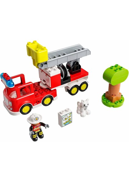 ® DUPLO® İtfaiye Kamyonu 10969 - 2 Yaş & Üzeri Çocuklar için Eğitici Oyuncak Yapım Seti (21 Parça)