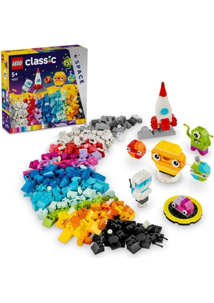 ® Classic Yaratıcı Uzay Gezegenleri 11037 - 5 Yaş & Üzeri Çocuklar için Yaratıcı Oyuncak Yapım Seti (450 Parça)