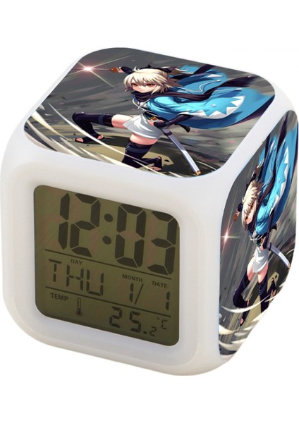 Küçük Boy Mini LED Dijital Erkek Anime Çalar Saat Çocuk Yatak Odası Dekoru JINGYI515 (Yurt Dışından)