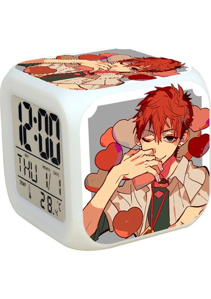 Küçük Boy Mini LED Dijital Erkek Anime Çalar Saat Çocuk Yatak Odası Dekoru JINGYI703 (Yurt Dışından)