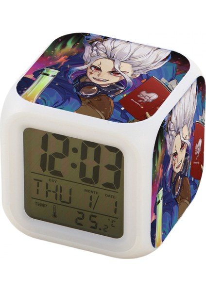 Küçük Boy Mini LED Dijital Erkek Anime Çalar Saat Çocuk Yatak Odası Dekoru JINGYI547 (Yurt Dışından)