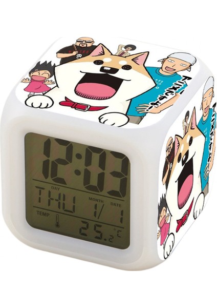 Küçük Boy Mini LED Dijital Erkek Anime Çalar Saat Çocuk Yatak Odası Dekoru JINGYI628 (Yurt Dışından)