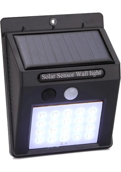Solar Panel Sensörlü 20 LED Duvar Apliği OS022SMD1