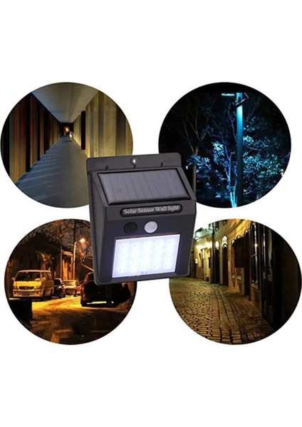 Solar Panel Sensörlü 20 LED Duvar Apliği OS022SMD1