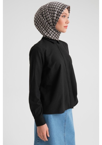 Manşeti Logolu Basic Gömlek 24Y3522 Siyah modelleri