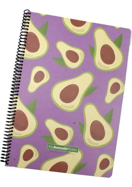 A4 Avocado 80 Yaprak Çizgili Spiralli Karton Kapak Defter Lila My Avocado 5819 fiyatları