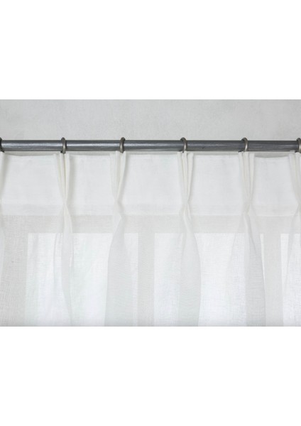 Boutique Curtain Keten Amerikan Pile Perde Rustik/ Korniş Uyumlu Sık Pile Dikim