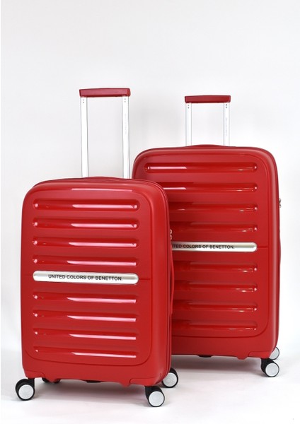 Kırılmaz Polipropilen 2'li Valiz Seti Büyük Boy - Orta Boy Kırmızı BNT1000