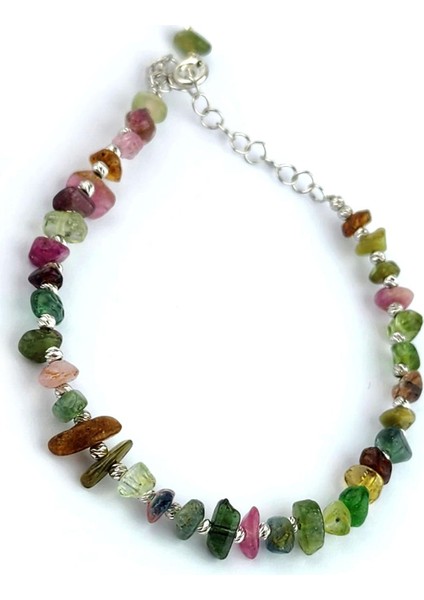 Dogal Turmalin Taslı 925 Ayar Gümüş Dorika Detaylı Doğal Taş Bıleklı fiyatları