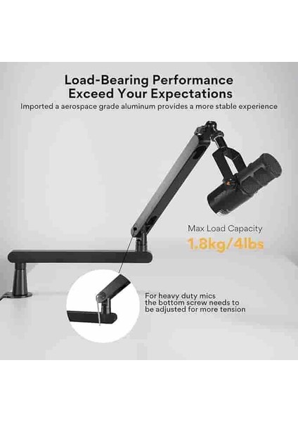 BA92 Mikrofon Süspansiyonlu Arm Stand