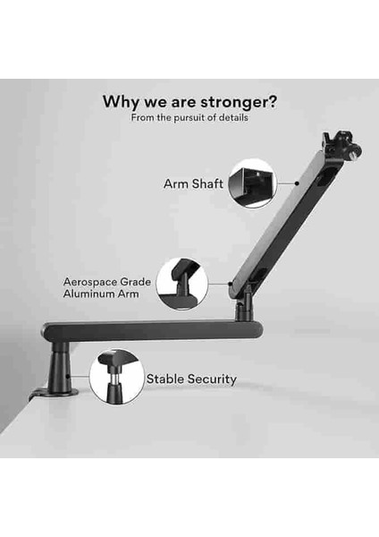 BA92 Mikrofon Süspansiyonlu Arm Stand