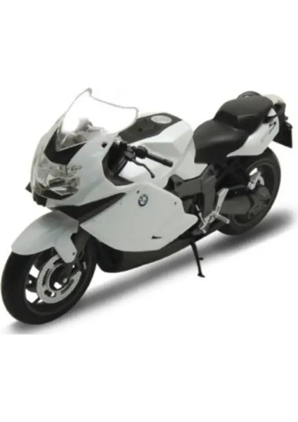 Welly Bmw K1300S 1:10 Ölçek Beyaz Metal Motorsiklet Die Cast