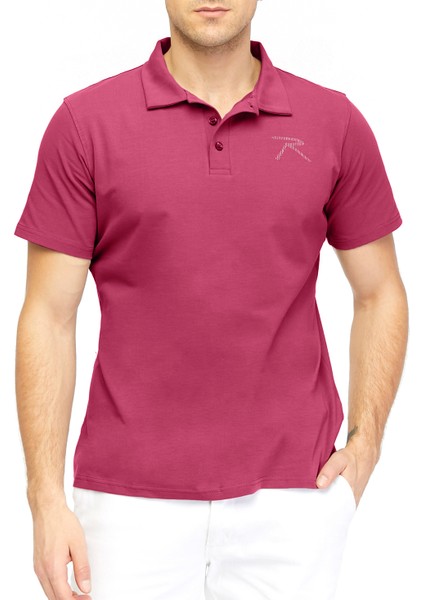 Erkek Polo T-Shirt Ostendo Fuşya