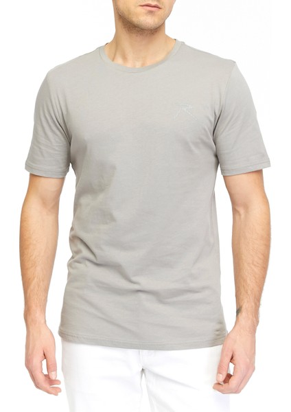 Erkek %100 Pamuk T-Shirt Pateo Gri