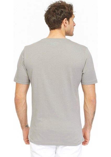 Erkek %100 Pamuk T-Shirt Pateo Gri modelleri