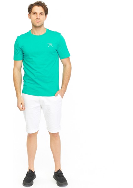 Erkek %100 Pamuk T-Shirt Pateo Yeşil fırsatları