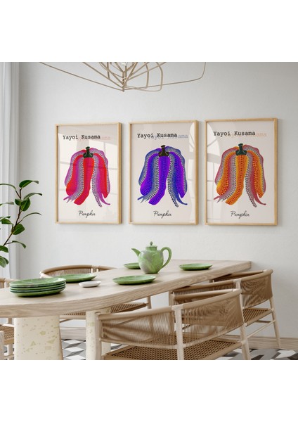 Ahşap Çerçeveli Modern Duvar Tablosu 3'lü Set. Pablo Picasso Minimal Duvar Sanatı.