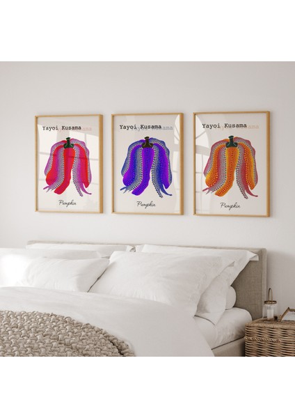 Ahşap Çerçeveli Modern Duvar Tablosu 3'lü Set. Pablo Picasso Minimal Duvar Sanatı.