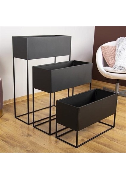 3' Lü Set Metal Çiçeklik