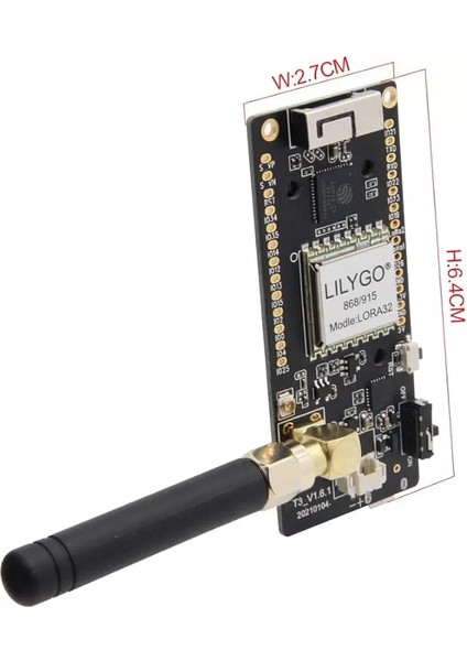 Lılygo LORA32 868MHZ OLED 0.96 Inç Sd Kart Wifi Ble Geliştirme Kartı Esp-32 SX1276