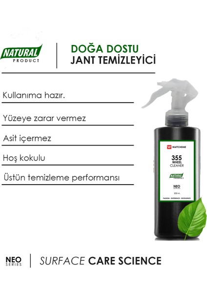 Doğa Dostu Asit Içermeyen Jant Temizleyici 500ML