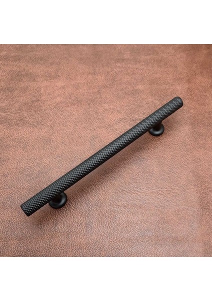 Mobilya Dolap Kulbu Mutfak Çekmece Kulbu Çizgili Doruk Mat Siyah 128 mm 1 Adet