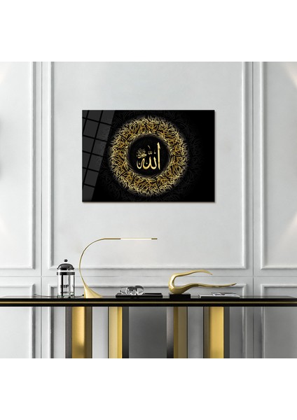 Wall Art İstanbul Allah Yazılı Islami Cam Tablo - WTC016