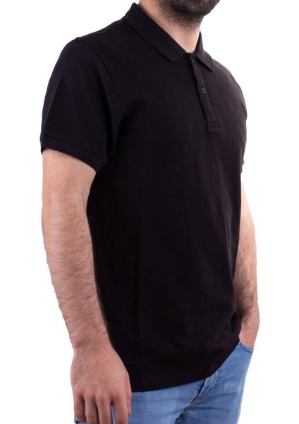 2277CC Siyah Polo Yaka Erkek T-Shirt