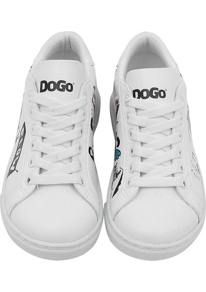 Unisex Çocuk Vegan Deri Beyaz Sneakers - Party Tasarım modelleri