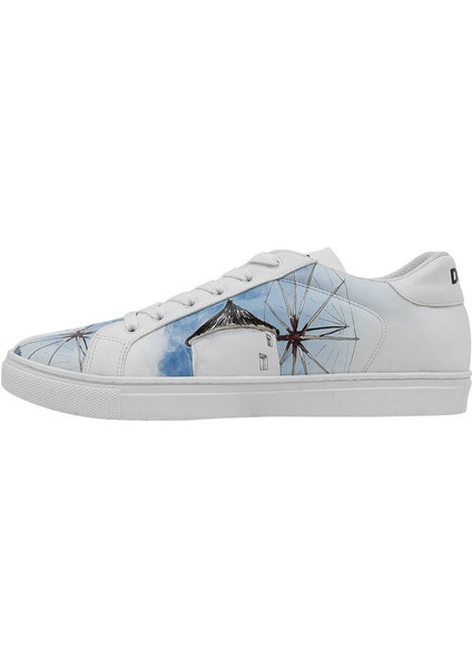 Erkek Vegan Deri Beyaz Sneakers - Meet me Halfway Tasarım