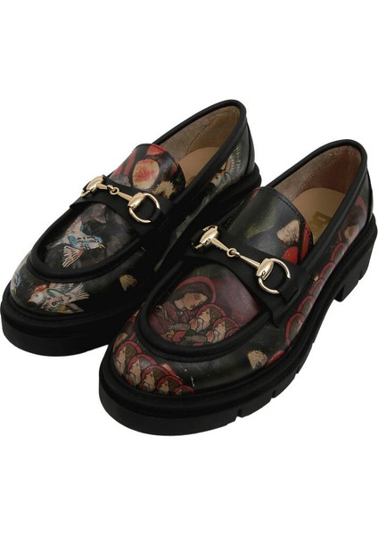 Kadın Vegan Deri Siyah Loafer - Pure Reflection Tasarım