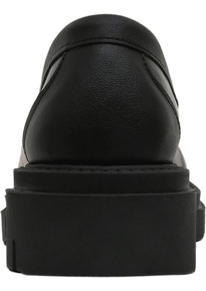 Kadın Vegan Deri Siyah Loafer - Pure Reflection Tasarım