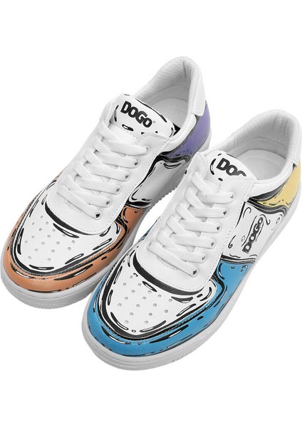 Kadın Vegan Deri Beyaz Sneakers - Dogo Sketch Tasarım fırsatları