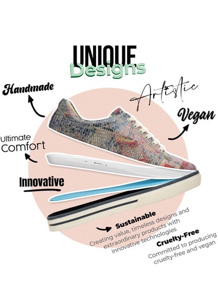 Kadın Vegan Deri Çok Renkli Sneakers - Mini Mosaic Tasarım fırsatları