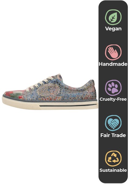Kadın Vegan Deri Çok Renkli Sneakers - Mini Mosaic Tasarım indirimleri