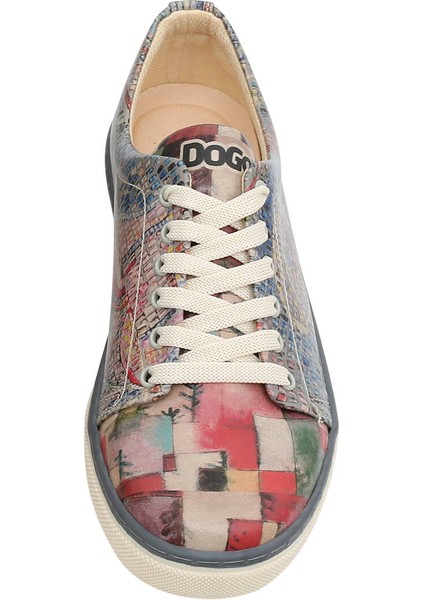 Kadın Vegan Deri Çok Renkli Sneakers - Mini Mosaic Tasarım
