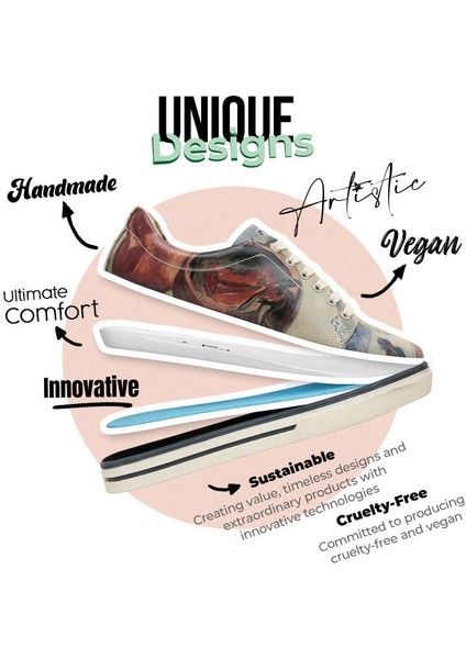 Kadın Vegan Deri Çok Renkli Sneakers - Still Life Tasarım indirimleri