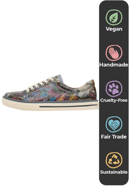 Kadın Vegan Deri Çok Renkli Sneakers - Still Life Tasarım