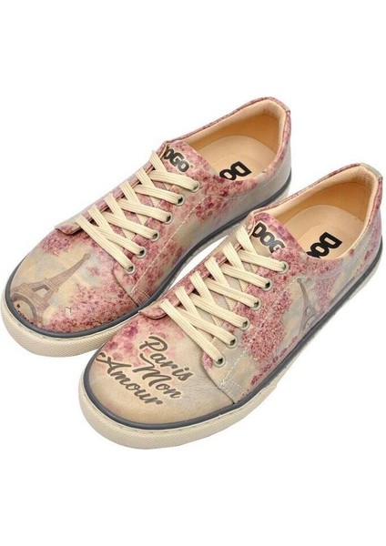 Kadın Vegan Deri Çok Renkli Sneakers - Paris Mon Amour Tasarım