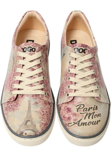 Kadın Vegan Deri Çok Renkli Sneakers - Paris Mon Amour Tasarım modelleri