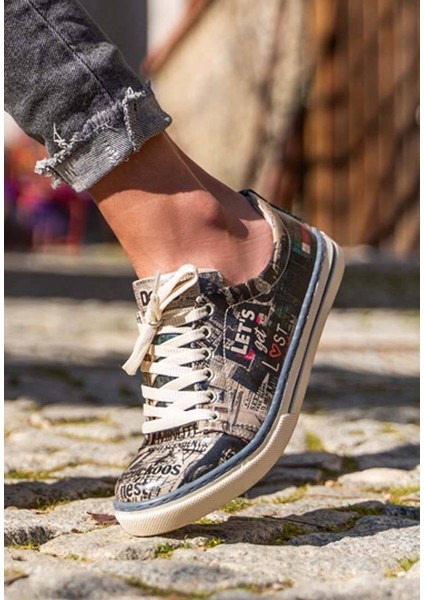 Kadın Vegan Deri Çok Renkli Günlük Sneakers - Let's Get Lost Tasarım