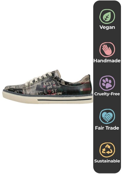 Kadın Vegan Deri Çok Renkli Günlük Sneakers - Let's Get Lost Tasarım indirimleri