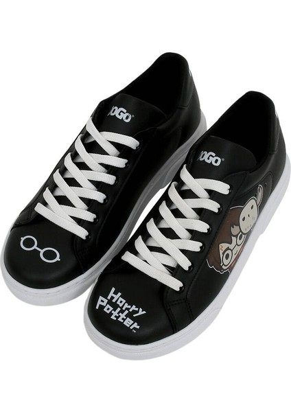 Kadın Vegan Deri Siyah Sneakers - Warner Bros Friends Till Eternity Harry Potter Tasarım fiyatları