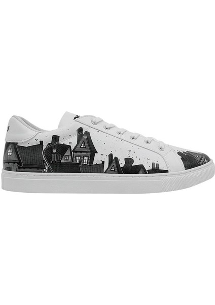 Erkek Vegan Deri Beyaz Sneakers - Night Lovers Tasarım
