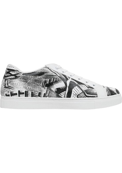 Erkek Vegan Deri Beyaz Günlük Sneakers - No Limits Tasarım